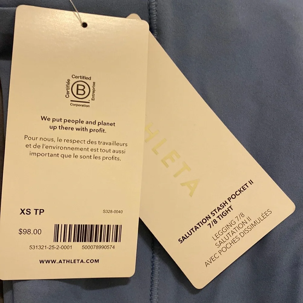 Athleta Salutation Stash Pocket II 7/8 Tight - Picture 5 of 9